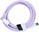  Univerzális kábel - Type-C (USB-C) / Type-C (USB-C) lila szövet kábel 2m, 60W