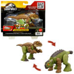 Mattel Jurassic World: Átalakuló dinó - T-Rex és Ankylosaurus barna-zöld játékfigura (HLP05)
