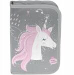 PASO UNICORN egyrekeszes, kihajtható tolltartó lányoknak, rózsaszín unikornis