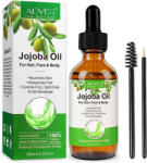 ALIVER Ulei premium de Jojoba 100% Natural pentru Par, Barba, Piele, Unghii si Cuticule, Efect Hidratant si Reparator, Aliver 60 ml