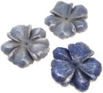 R. M. ékszer Virág faragott átfúrt Aventurin kék 4cm (010589)