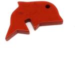 R. M. ékszer Jáspis vörös átfúrt delfin 40x25mm (010369)