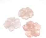 R. M. ékszer Virág faragott átfúrt Rózsakvarc 4cm (010584)