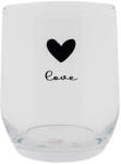 Clayre & Eef Set 6 pahare sticla, Heart, 8x9 cm, 300 ml (LBSGL0008) Pahar