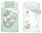 Detexpol Kétoldalas koala pamut ágynemű - fehér-zöld