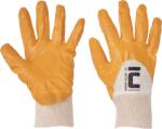 CZ-ČE Munka- és védőkesztyű Worm HARRIER YELLOW - nitrilbe mártott pamut - 12 pár