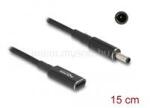 Delock Laptop töltőkábel adapterkábel USB Type-C anya - Dell 4, 5 x 3, 0 mm apa ott 15 cm (DL60036) (DL60036)