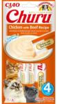Inaba Foods Churu Chicken with beef 4x14g recompensa Churu cu pui si vita pentru pisica