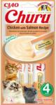 Inaba Foods Churu Chicken with salmon 4x14g piure pui si somon pentru pisica
