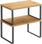 Songimics Vasagle Bambusz polc, 2 db, fekete (81192)