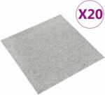 vidaXL 20 db világosszürke szőnyegpadlólap 5 m2 50 x 50 cm (147310)