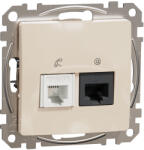 Schneider Electric Priza RJ11+RJ45 UTP CAT5E Schneider Sedna bej SDD112458 (SDD112458)