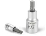 Fortum bitdugófej, imbusz, 1/4" , 61CrV5/S2, mattkróm; 6mm (HX6) (4701606)
