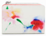 Desigual kis cipzáras pénztárca festett virágok fehér