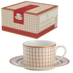 POZZI MILANO Porcelán teáscsésze+alj 220ml dobozban, Imperial (PM0124IMPE)