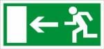 CZ Biztonsági tábla - Menekülési kijárat a bal oldalon