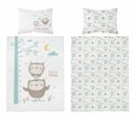 Detexpol Bagoly bambusz ágynemű - kék és fehér