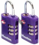 CZ - S Master Lock TSA 4686EURT 2 db kombinált lakat készlet - lila