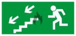 CZ Fotolumineszcens matrica Menekülési lépcső balra lefelé 210 x 100 mm