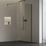 RAVAK Walk-In Air Wall 90 zuhanyfal (fekete+Transparent) GW9W70300Z1C (GW9W70300Z1C)