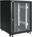 Pulsar ZRS1566 19" 15U 600x600 álló rack szekrény, készre szerelt, fekete (ZRS1566)