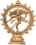 Bodhi Nataraj réz szobor, (aranysárga) kb. 14 cm - Bodhi