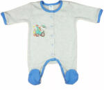  Pamut hosszú ujjú elöl patentos rugdalózó vonatos mintával (62)