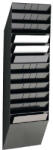 DURABLE Prospektustartó A/4 fali fekvő 12 részes DURABLE FLEXIBOXX fekete (1709781060)