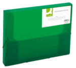 Q-CONNECT Iratgyűjtő gumis A/4 PP 2, 5cm Q-CONNECT áttetsző zöld