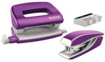 Leitz Tűzőgép és lyukasztó szett Leizt WOW Mini 10lap 55612. . lila