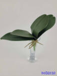  Orchidea 4 ágú élethű levél gyökérrel 23 cm