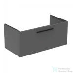 Ideal Standard I. Life B 100x50, 5 cm-es 1 fiókos fali szekrény mosdó és fogantyú nélkül, Quartz grey matt T5275NG (T5275NG)