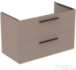 Ideal Standard I. Life B 100x50, 5 cm-es 2 fiókos fali szekrény mosdó és fogantyú nélkül, Greige matt T5276NH (T5276NH)