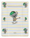  Babastar puha pelenkázó lap 50*70 cm - Szürke koala gitárral