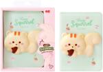  Traders notesz squishy-vel, A6, 96 mintás lap, mókus, iigen (IG6090)