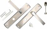 KOTARBAU Mâner de ușă cu blocare WC, știft lung, nichel-crom 72 mm - Culoare nichel-crom (F322)
