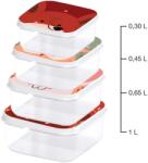  Tárolódoboz szett mókás tetővel 4db