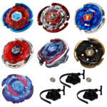  Pachet titirezi 4D PEGASIS Colectie 7 buc + 3 lansatoare + 2 varfuri metalice: BB105 Big Bang, BB121A Wing, 3011B Astro, 3013-02 Big Bang Blue Wing, BB70 Galaxy, BB28 Rock, W103R2F Galaxy (P7BBPEGASIS