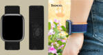hoco Apple Watch-hoz 38/40/41mm, Hoco, Original, tépőzáras szövet szíj, WA02 - Űrfekete (WA0238-U01)