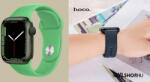 hoco Apple Watch-hoz 38/40/41mm, óraszíj, Hoco, Flexible szilikon szíj WA01 - Világos zöld (WA0138-V06)