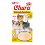 Inaba Foods Churu Recompensa Cremoasa cu Pui si Branza, 4 x 14 g
