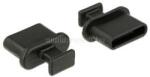Delock Porvédő USB-C típusú kimenethez fogantyúval 10 db fekete (DL64013) (DL64013)