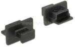 Delock Porvédő USB 2.0 Mini-B típusú kimenethez fogantyúval 10 db fekete (DL64011) (DL64011)