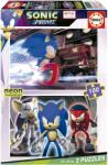 Educa Puzzle neon pentru copii Educa din 2 x 100 piese - Sonic (EDU19629) Puzzle