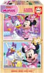 Educa Puzzle de lemn pentru copii Educa din 2 х 50 de piese - Minnie Mouse (EDU19962) Puzzle