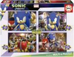 Educa Puzzle neon pentru copii Educa 4 în 1 - Sonic (EDU19631) Puzzle