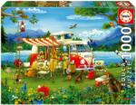 Educa Puzzle Educa din 1000 de piese - Vacanța în camping (EDU19922) Puzzle