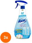 Asevi Set 3 x Solutie pentru Curatat Geamuri cu Pulverizator Asevi, Floral, 750 ml (ROC-3xMAG1017631TS)