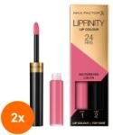 MAX Factor Set 2 x Ruj Lichid Max Factor Lipfinity 24H, 022 Lolita, 4.2 g (ROC-2xMAG1019050TS)