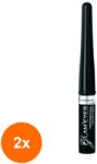 Rimmel London Set 2 x Tus de Ochi Rimmel London, Glam Eyes, 001 Black Glamour, 3.5 ml